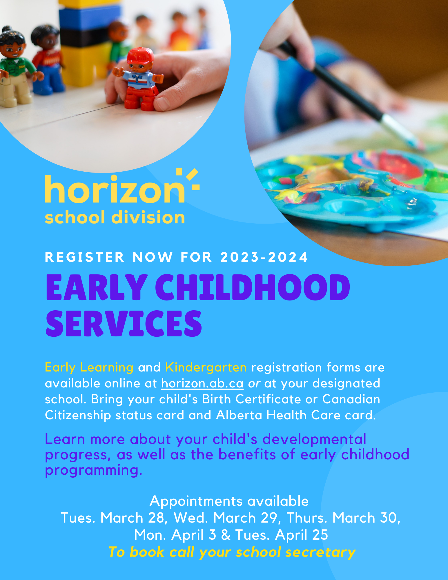 Registration Is Open for 20232024 Early Childhood Services Horizon
